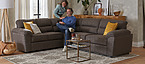 Phoenix Ecksofa braun