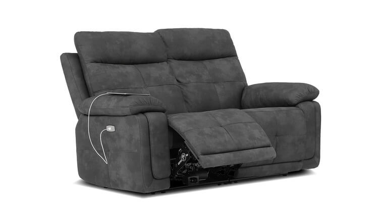 Madrid 2-Sitzer-Sofa mit Relaxfunktion schwarz Seats and Sofas
