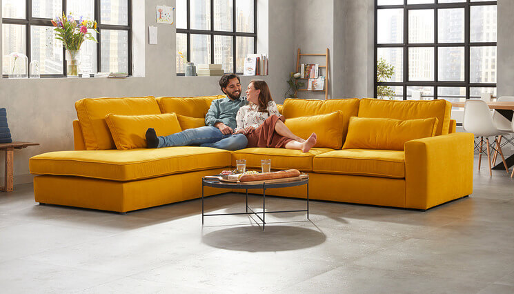 California Ecksofa gelb Seats and Sofas
