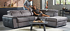 Edge Ecksofa grau