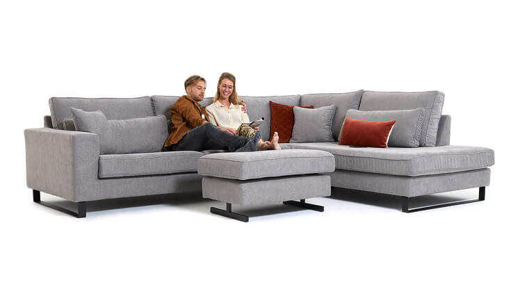 Hollywood Ecksofa mit Hocker