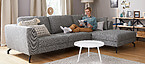 Lissabon Ecksofa grau