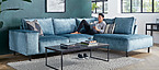 Manilla Ecksofa blau