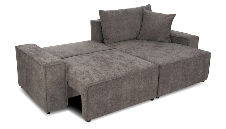 Milo Ecksofa grau mit Bettfunktion