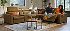 Portland Ecksofa mit Relaxfunktion grün