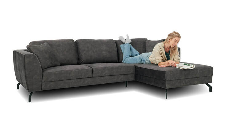 Lissabon Ecksofa grau