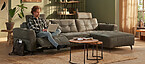 Bronx Ecksofa anthrazit mir Relaxsystem