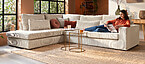 California Ekcsofa cord weiss