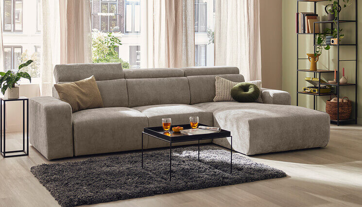 Dublin Ecksofa grau