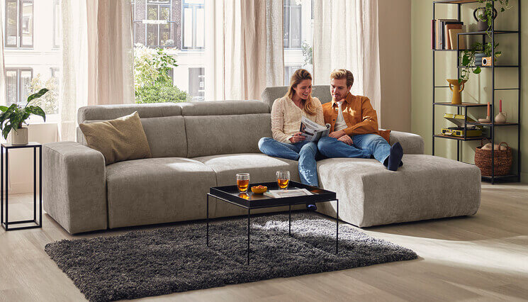 Dublin Ecksofa grau