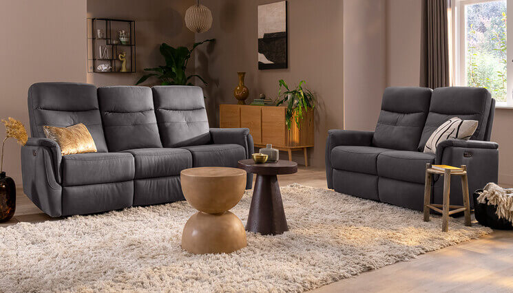 Enzo relaxsofa grau