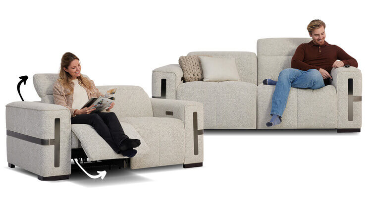 Loretta 3- oder 2-Sitzer mit relaxsystem Seats and Sofas